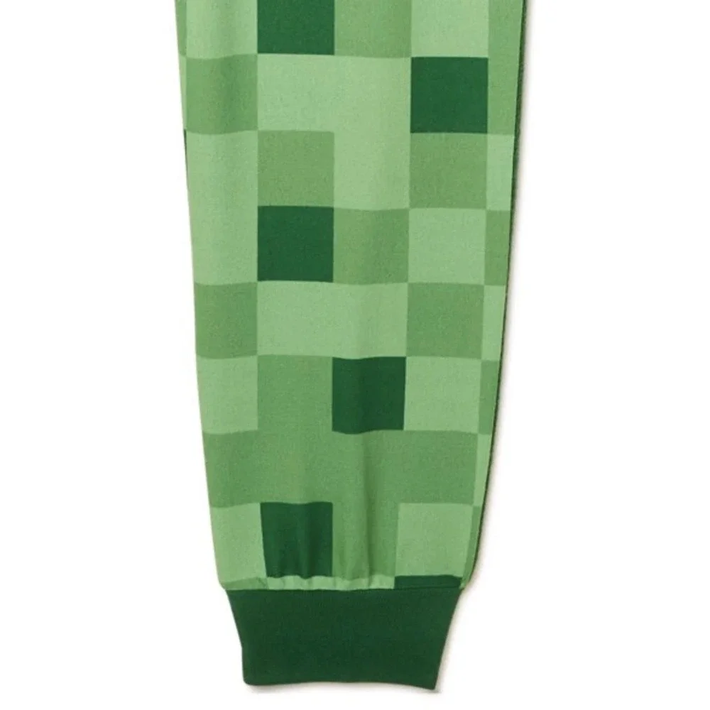 Minecraft Creeper‎ Pajamas Boys Size 4/5 Green New One Piece Union Suit NWT